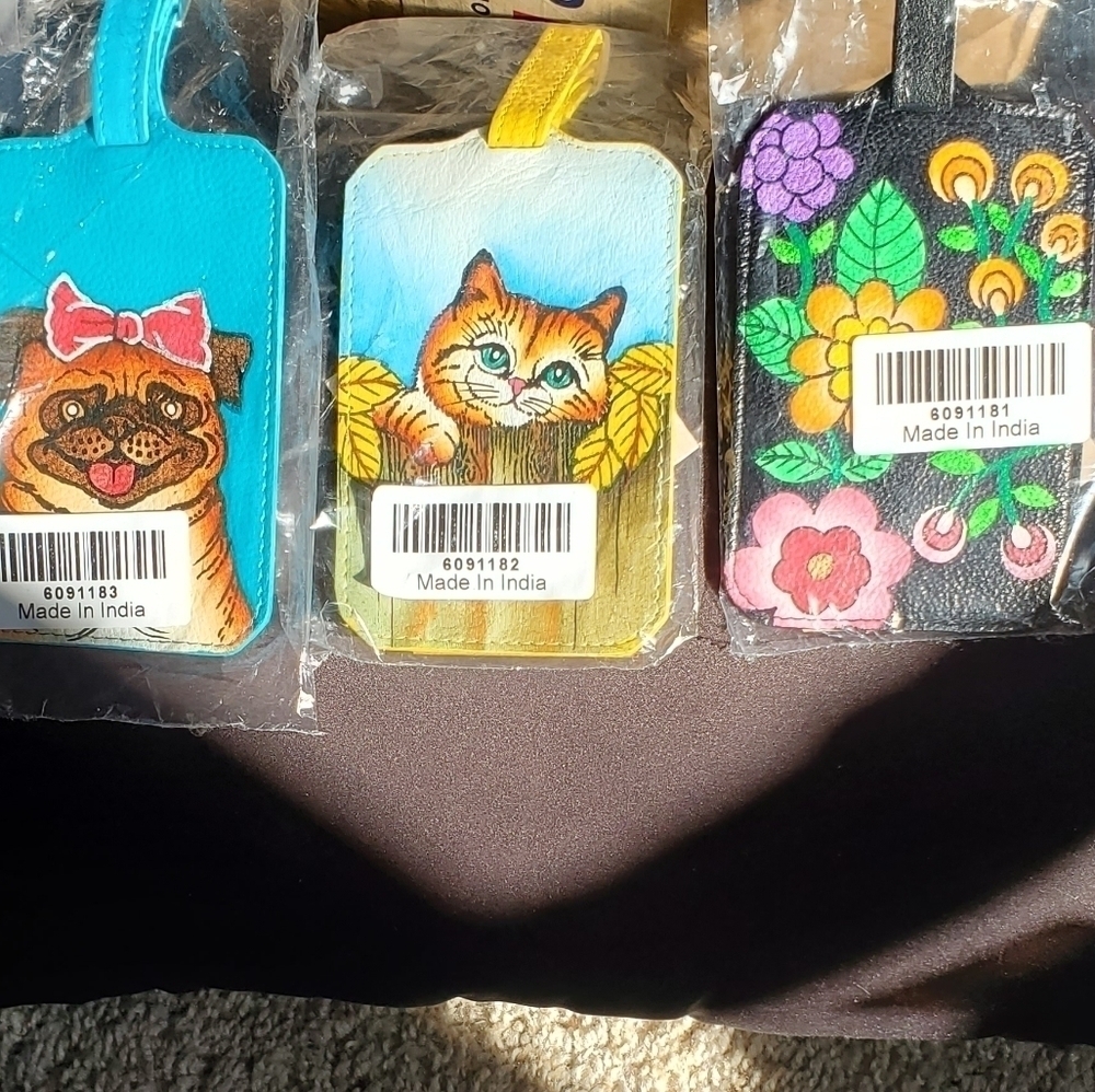 Sukriti Genuine Leather Hand Painted Luggage Tag